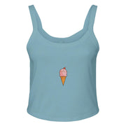 Womens Micro Ribbed Scoop Tank