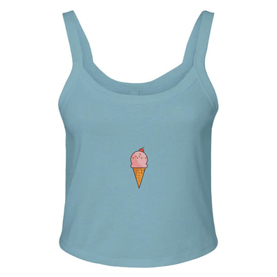 Womens Micro Ribbed Scoop Tank
