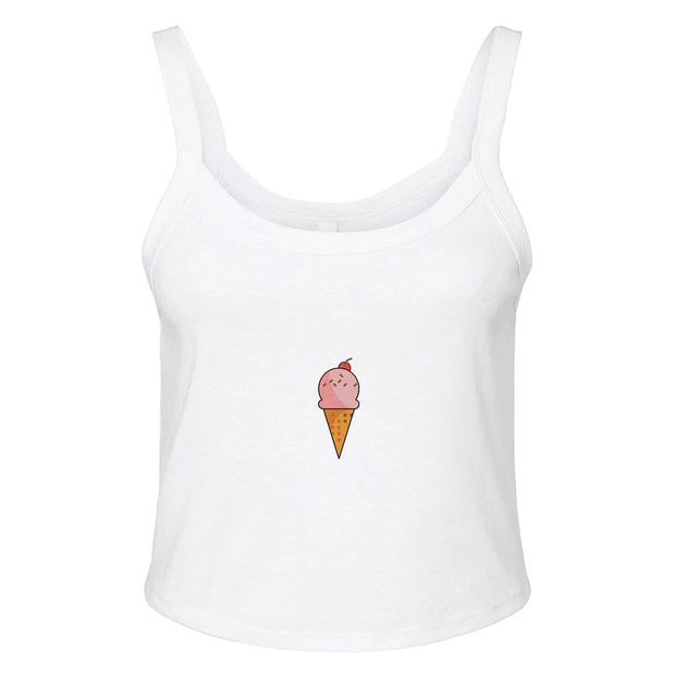 Womens Micro Ribbed Scoop Tank