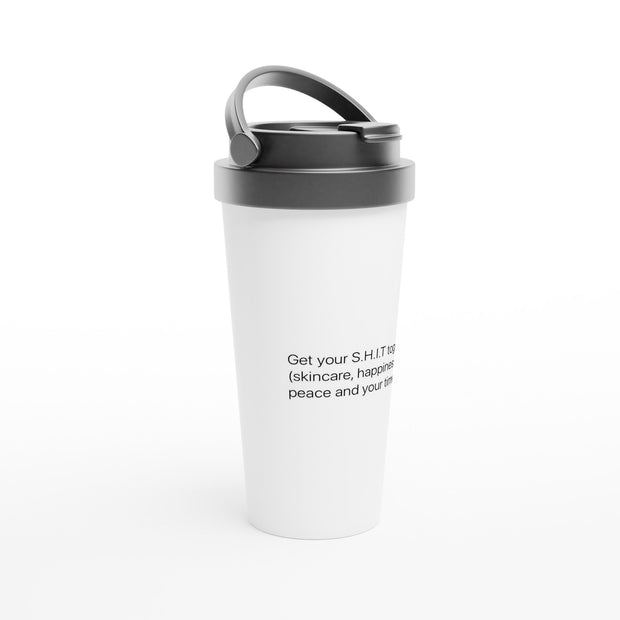 White 15oz Stainless Steel